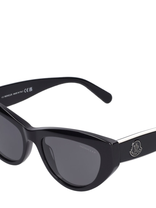 Moncler: Modd猫眼醋酸纤维太阳镜 - 亮黑色 - women_2 | Luisa Via Roma