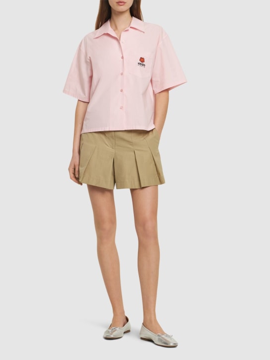 Kenzo Paris: Boke Flower cotton Hawaiian shirt - Pink - women_1 | Luisa Via Roma