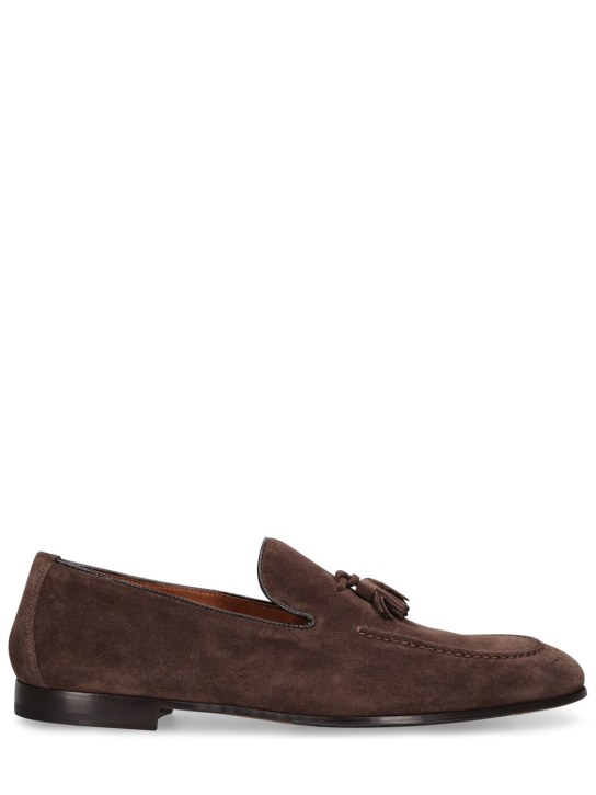 Doucal's: 麂皮乐福鞋 - 棕色 - men_0 | Luisa Via Roma