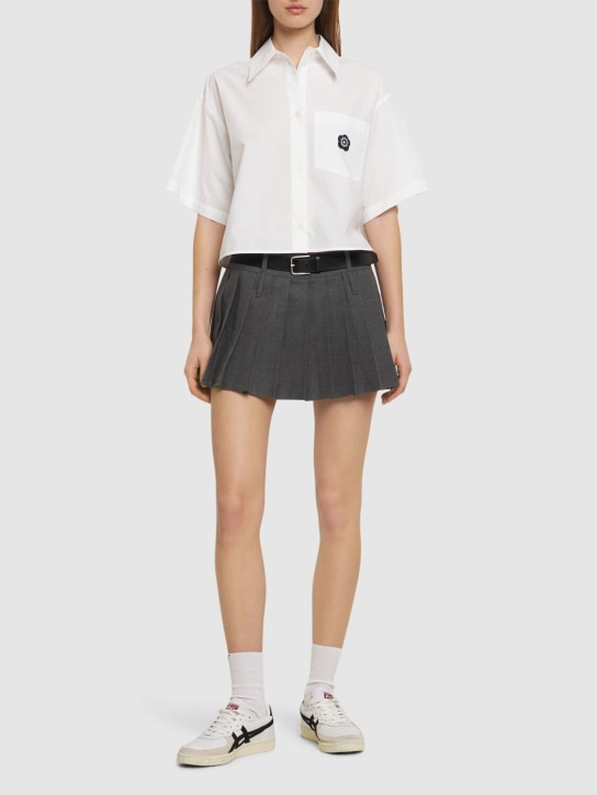 Kenzo Paris: Hemd aus Baumwollpopeline - Weiß - women_1 | Luisa Via Roma