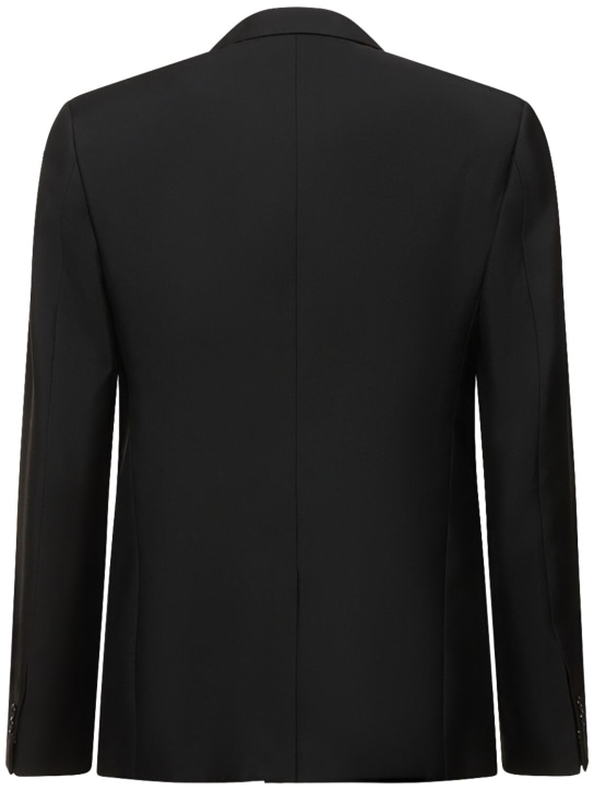 Burberry: Single breasted wool blazer - Black - men_4 | Luisa Via Roma