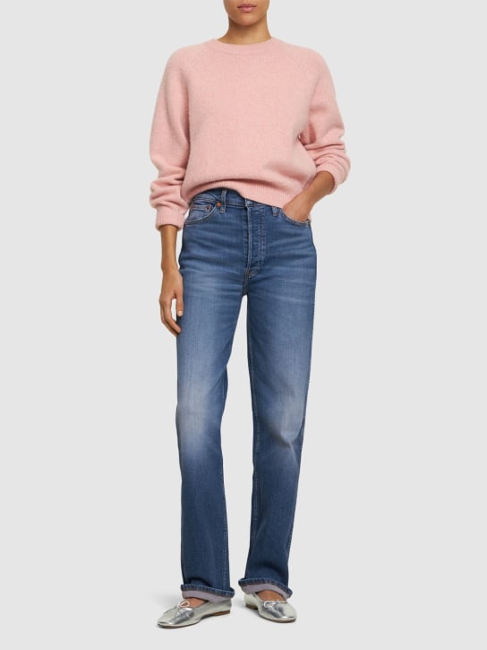 RE/DONE: Jeans loose fit con cintura alta - Azul - women_1 | Luisa Via Roma