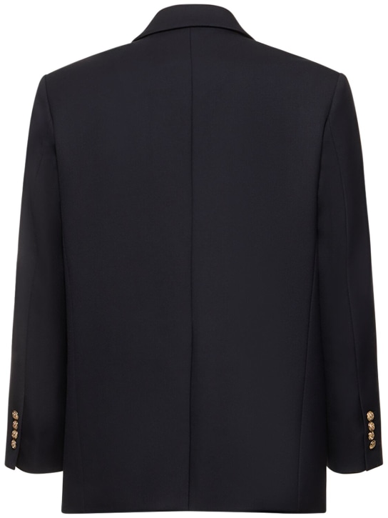 Dunst: 2-button wool blend unisex blazer - Navy - men_5 | Luisa Via Roma