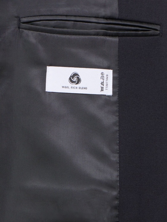 Dunst: 2-button wool blend unisex blazer - Navy - men_6 | Luisa Via Roma