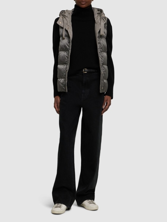 Max Mara: Josft quilted reversible hooded vest - Grey - women_1 | Luisa Via Roma