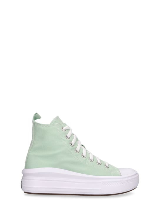 Converse: Chuck Taylor canvas lace-up sneakers - Light Green - kids-girls_1 | Luisa Via Roma