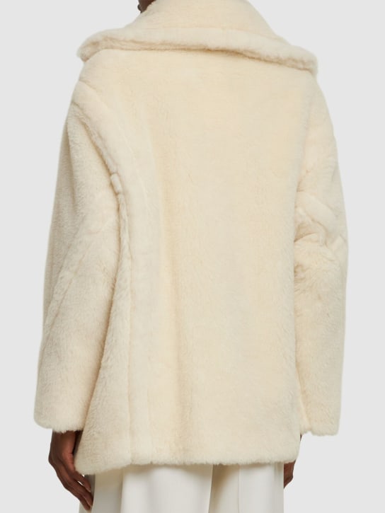 Max Mara: Espero wool blend double breasted coat - women_3 | Luisa Via Roma