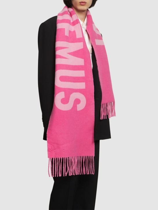 Jacquemus: Bufanda de lana - Multi-pink - men_1 | Luisa Via Roma