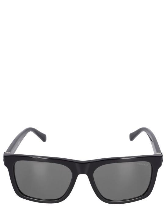 Moncler: Colada squared acetate sunglasses - Schwarz Glänzen - men_0 | Luisa Via Roma