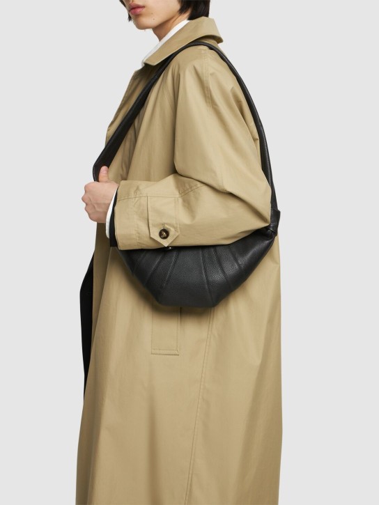 Lemaire: Small Croissant grain leather bag - men_1 | Luisa Via Roma