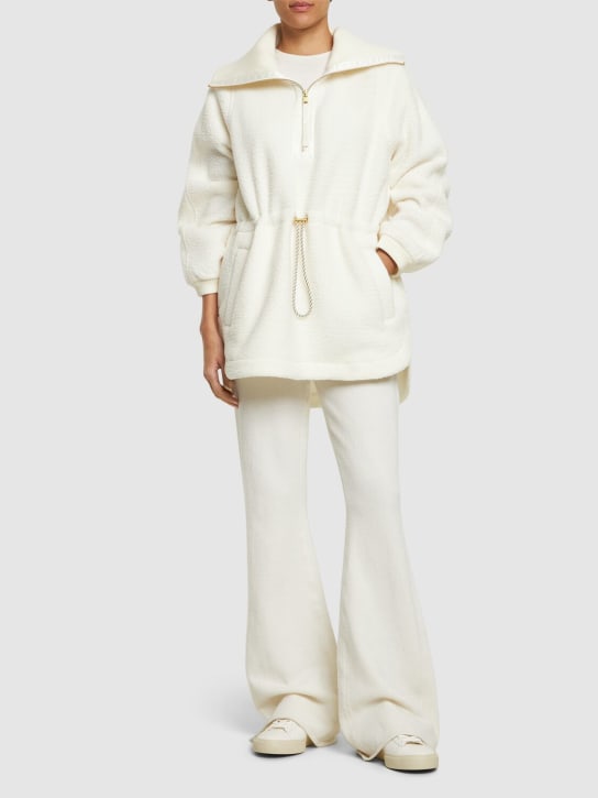 Varley: Parnel half zip drawstring sweater - Beyaz - women_1 | Luisa Via Roma