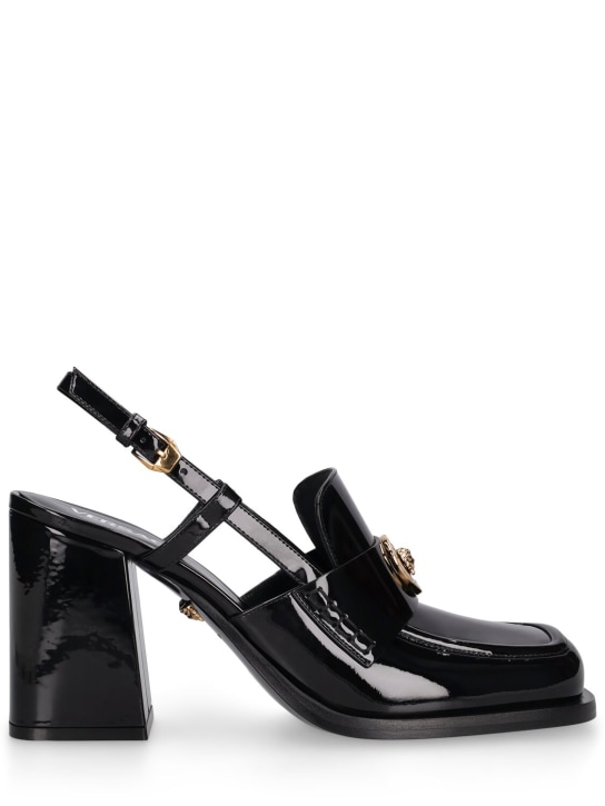 Versace: Zapatos de tacón de charol 85mm - Negro - women_0 | Luisa Via Roma