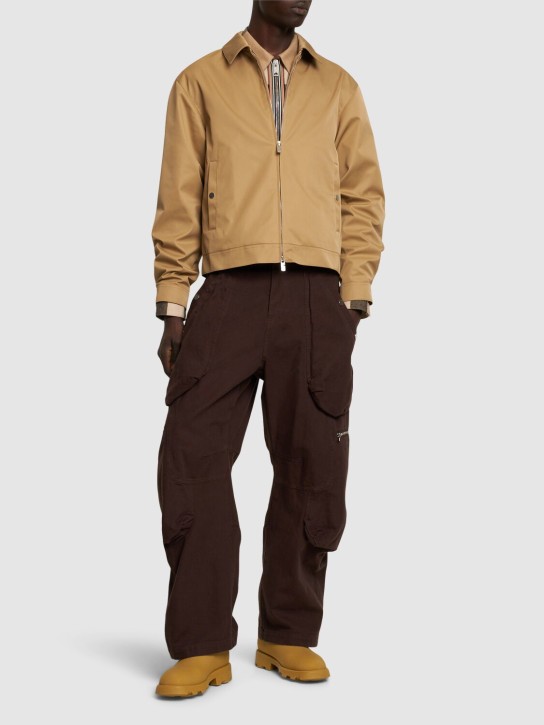 Burberry: Tech blend zip-up jacket - Flax - men_1 | Luisa Via Roma