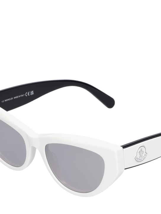 Moncler: Modd猫眼醋酸纤维太阳镜 - Shiny White - women_3 | Luisa Via Roma
