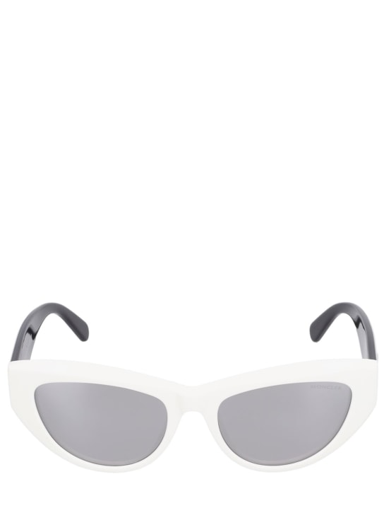 Moncler: Modd cat-eye acetate sunglasses - Shiny White - women_0 | Luisa Via Roma