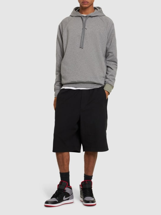 Nike: Jordan Dri-FIT Crossover Fleece hoodie - Carbon Heather - men_1 | Luisa Via Roma