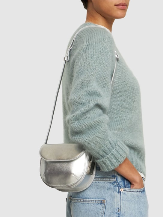 Osoi: Cubby coated leather shoulder bag - Mirror Silver - women_1 | Luisa Via Roma