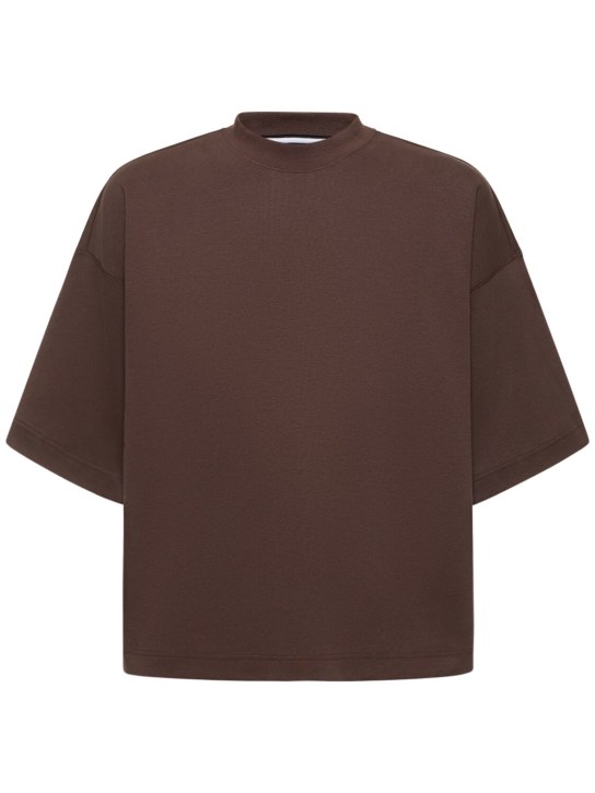 Nike: T-shirt oversize en Tech Fleece - Baroque Brown - men_0 | Luisa Via Roma