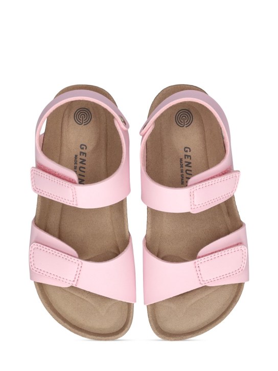 Genuins: Sandales en simili-cuir végan - Rose - kids-girls_1 | Luisa Via Roma