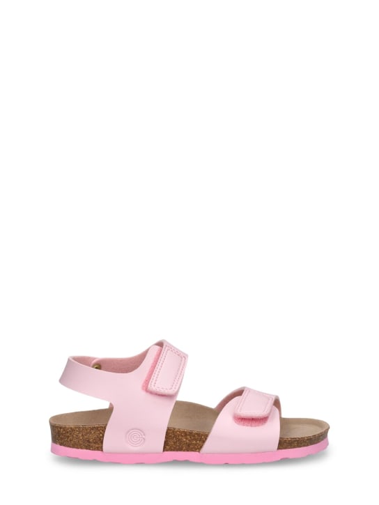Genuins: Vegan faux leather sandals - Pink - kids-girls_0 | Luisa Via Roma