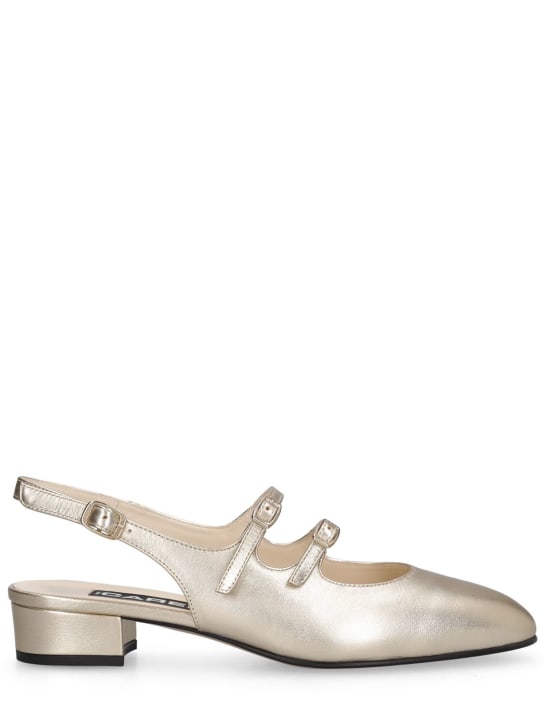 Carel: Zapatos destalonados de piel metalizada 20mm - Platino - women_0 | Luisa Via Roma