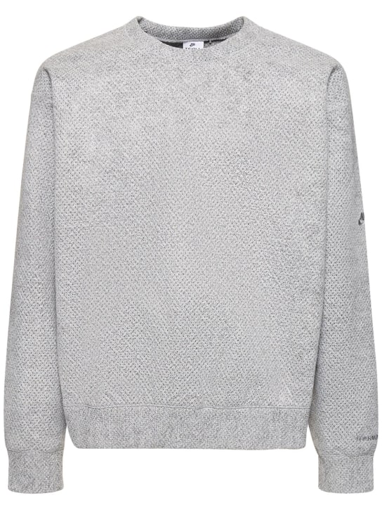 Nike: Forward crewneck sweatshirt - Smoke Grey/Smoke - men_0 | Luisa Via Roma