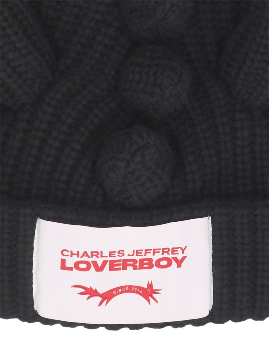 Charles Jeffrey LOVERBOY: Bonnet en laine et nylon Chunky Dragon - Noir - men_1 | Luisa Via Roma