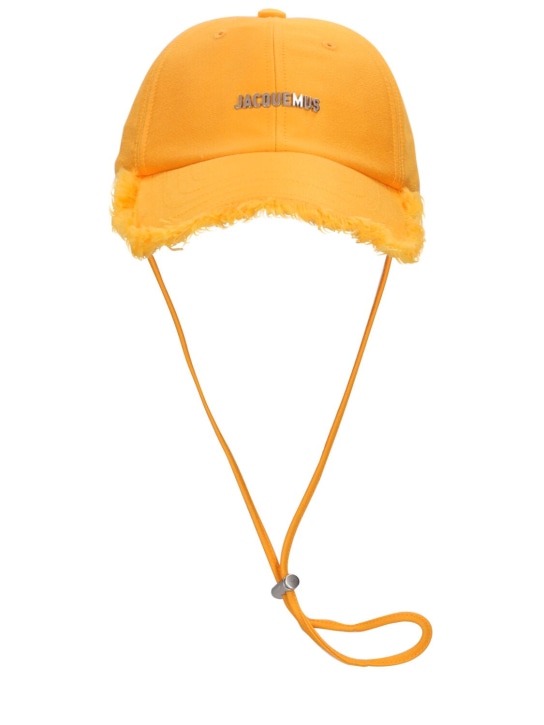 Jacquemus: La Casquette Artichaut cotton hat - Dark Orange - women_0 | Luisa Via Roma