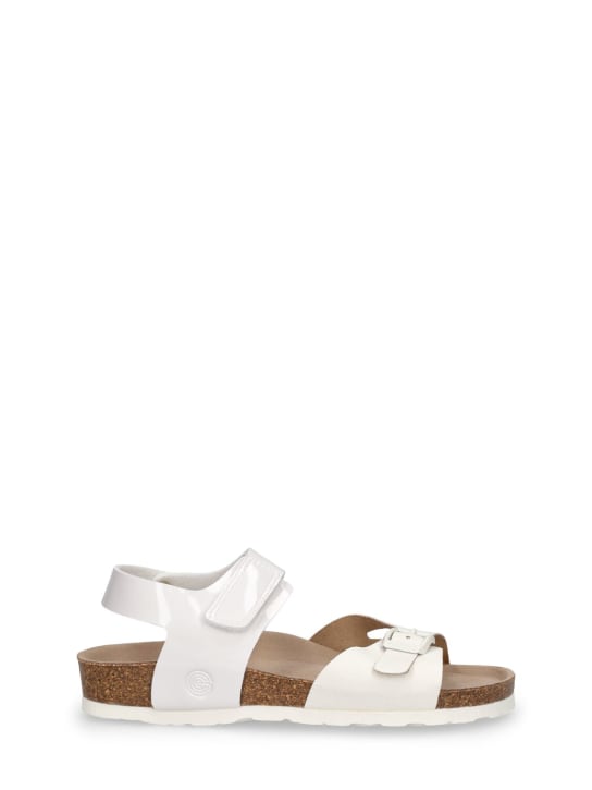 Genuins: Faux leather sandals - White - kids-girls_0 | Luisa Via Roma