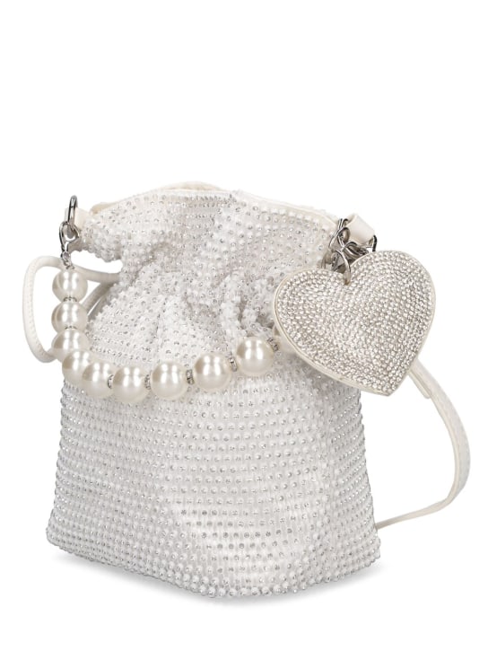 Monnalisa: Kristallverzierte Tasche mit Reißverschluss - Weiß - kids-girls_1 | Luisa Via Roma