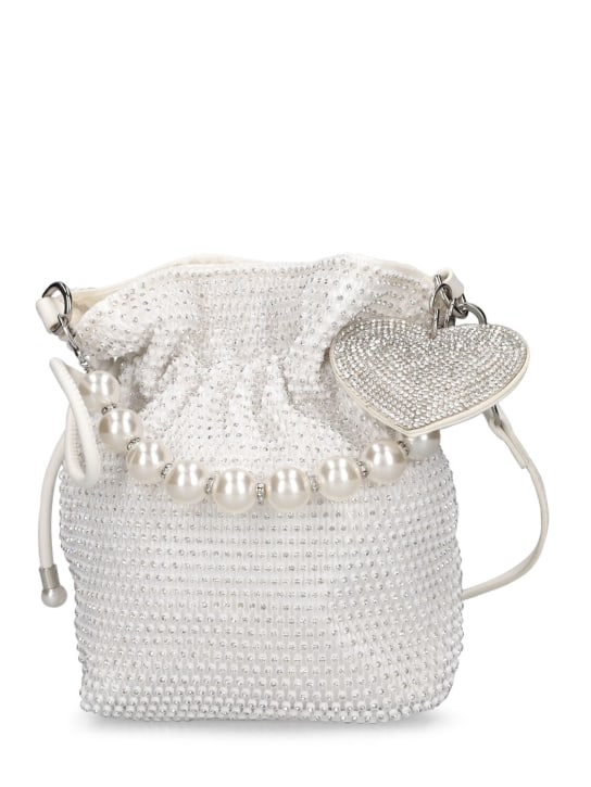 Monnalisa: Crystal embellished bag - Beyaz - kids-girls_0 | Luisa Via Roma