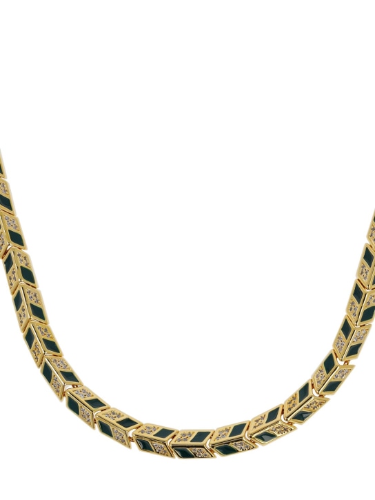 Zimmermann: Halsband mit Emaille „Zimmemorabilia“ - Gold - women_1 | Luisa Via Roma
