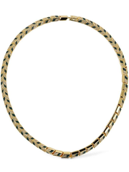 Zimmermann: Halsband mit Emaille „Zimmemorabilia“ - Gold - women_0 | Luisa Via Roma