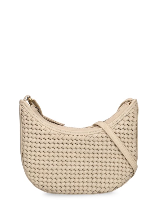 Bembien: Mini Sling handwoven leather bag - Cream - women_0 | Luisa Via Roma