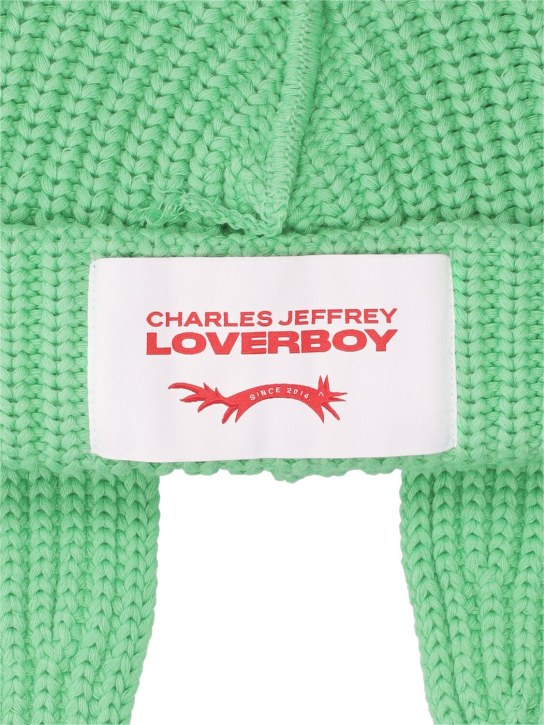 Charles Jeffrey LOVERBOY: Gorro algodón beanie con orejas - Verde - men_1 | Luisa Via Roma