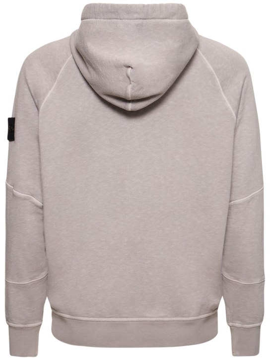 Stone Island: Hoodie aus Fleece mit Zipper - men_4 | Luisa Via Roma