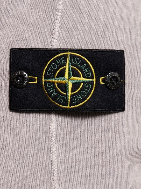 Stone Island: Hoodie aus Fleece mit Zipper - men_3 | Luisa Via Roma