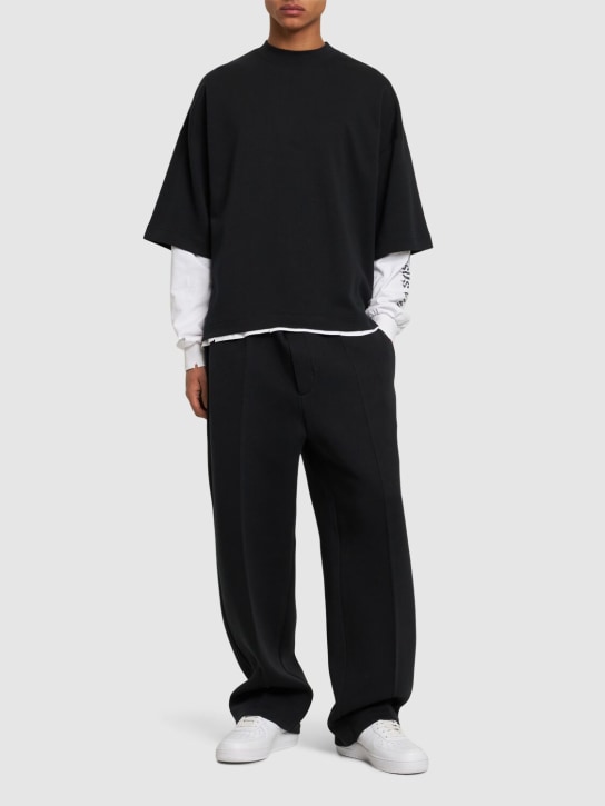 Nike: Tech Fleece oversized jersey t-shirt - Black - men_1 | Luisa Via Roma