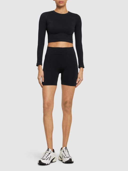 Ribbed Composed biker shorts - Thumbnail 2