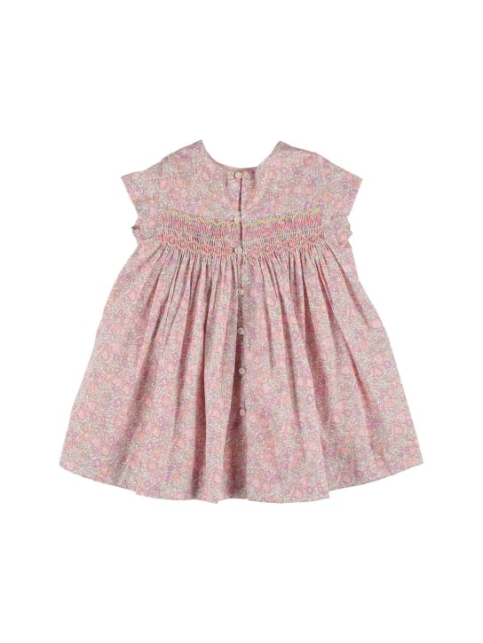 Bonpoint: All over print cotton dress - Multicolor - kids-girls_0 | Luisa Via Roma