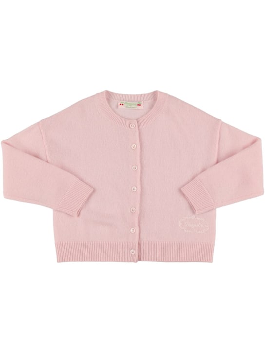 Bonpoint: 羊绒开衫 - 粉色 - kids-girls_0 | Luisa Via Roma
