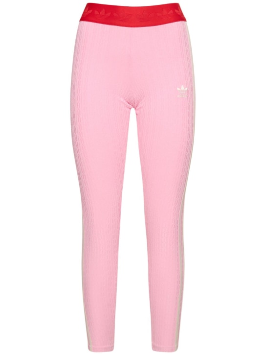 adidas Originals: Knit leggings - Pink - women_0 | Luisa Via Roma