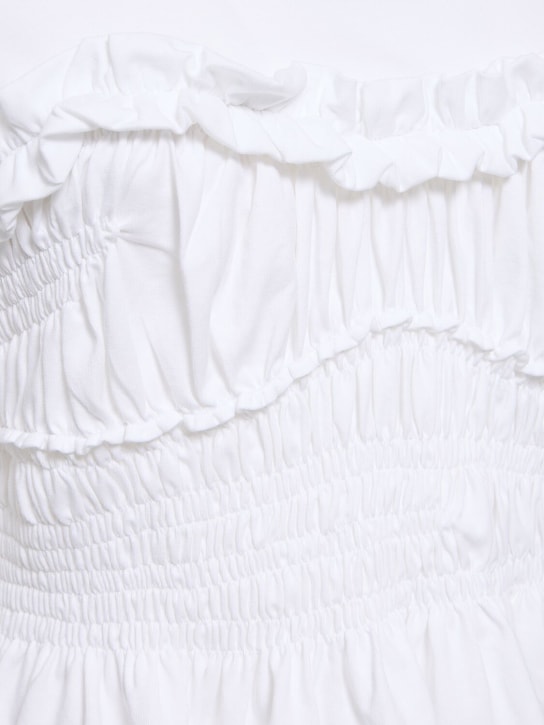Cecilie Bahnsen: Vilde jersey cotton t-shirt - Beyaz - women_1 | Luisa Via Roma