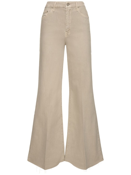 Mother: The Roller frayed jeans - Beige/Grey - women_0 | Luisa Via Roma
