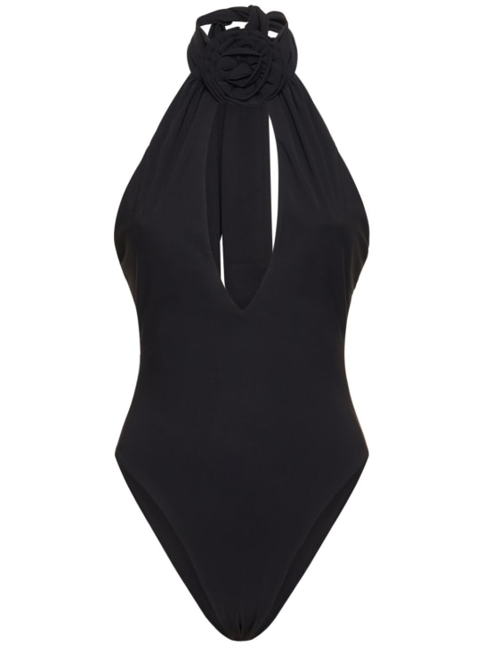 Magda Butrym: Jersey one piece swimsuit - Siyah - women_0 | Luisa Via Roma