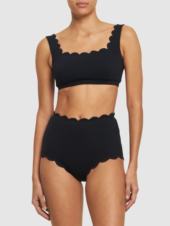 Marysia: Santa Monica bikini bottoms - Black/Indigo - women_1 | Luisa Via Roma