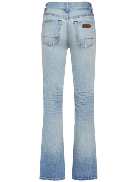Tom Ford: High rise denim straight jeans - Light Blue - women_1 | Luisa Via Roma