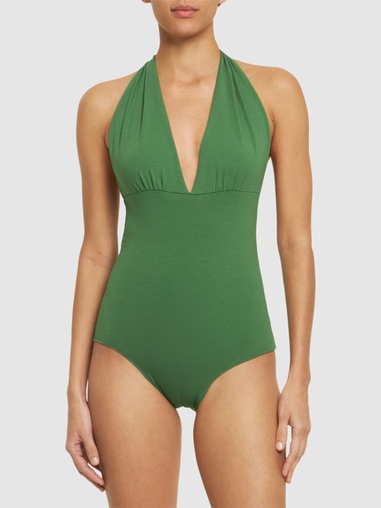 Isole & Vulcani: Venere jersey one piece swimsuit - Green - women_1 | Luisa Via Roma