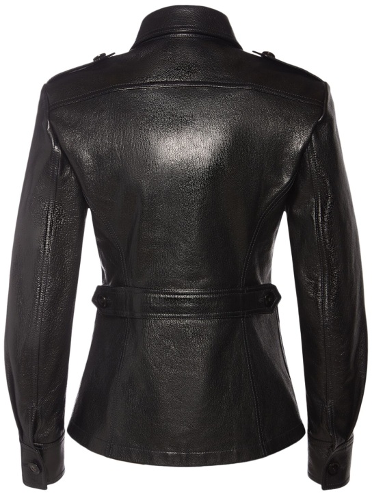 Tom Ford: Grained leather jacket - Black - women_1 | Luisa Via Roma
