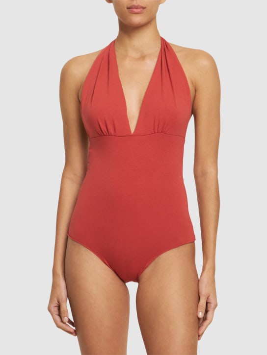 Isole & Vulcani: Venere jersey one piece swimsuit - Terracotta - women_1 | Luisa Via Roma